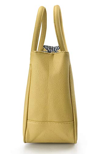 Hoxis Classical Office Lady Minimalist Pebbled Faux Leather Handbag Tote/Magnetic Snap Purse (Coffe) - Image 7