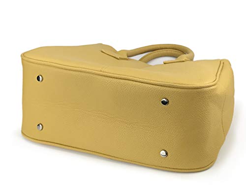 Hoxis Classical Office Lady Minimalist Pebbled Faux Leather Handbag Tote/Magnetic Snap Purse (Coffe) - Image 8