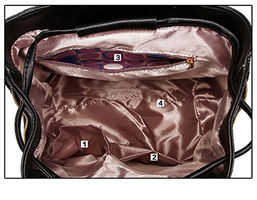 Huabor Women Fashion Backpack purse Ladies Shouder Bag Cute Girls Teen PU Leather Trave Bag (Beige) - Image 6