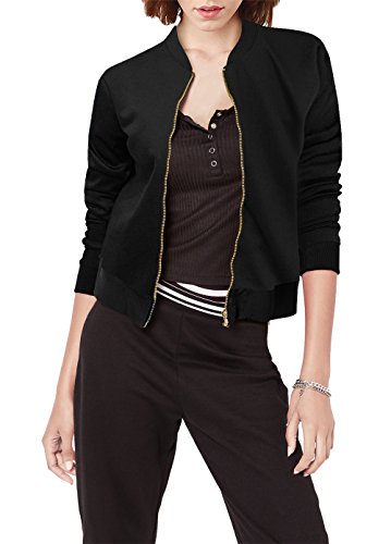 HYBRID Women's Fashion Color Casual Office Comfy Zip Up Bomber Jacket Made in USA - Image 3
