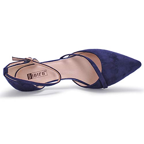 IDIFU Women IN2 Maxine Low Kitten Heels Dress Pumps Wedding Evening Formal Elegant Closed Toe Shoes for Women Bride - Image 6