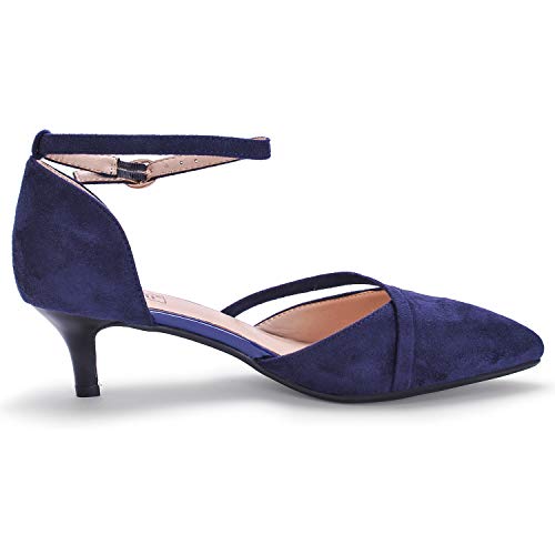 IDIFU Women IN2 Maxine Low Kitten Heels Dress Pumps Wedding Evening Formal Elegant Closed Toe Shoes for Women Bride - Image 7