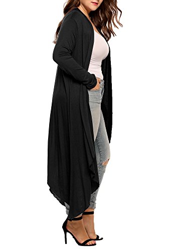 IN'VOLAND Women's Plus Size Cardigan Long Sleeve Open Front Drape Cardigans Lightweight Long Duster(L-5XL) - Image 5