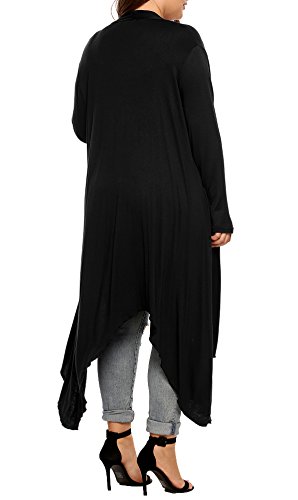 IN'VOLAND Women's Plus Size Cardigan Long Sleeve Open Front Drape Cardigans Lightweight Long Duster(L-5XL) - Image 6