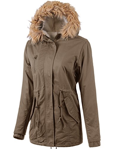 KOOLDO Womens Classic Anorak Jacket with Hood and Waist Drawstring - Image 3