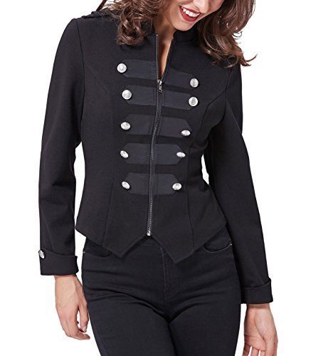 Kate Kasin Womens Victorian Steampunk Ringmaster Jacket Military Blazer - Image 6