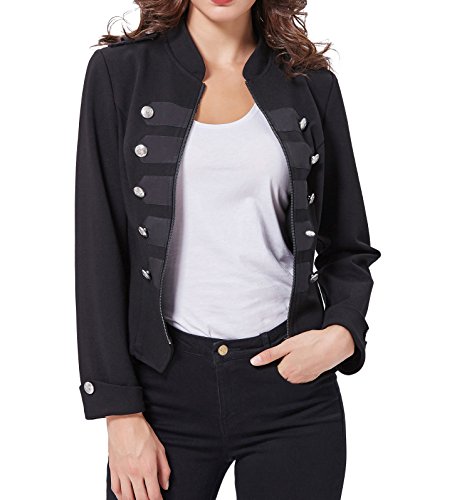 Kate Kasin Womens Victorian Steampunk Ringmaster Jacket Military Blazer - Image 8