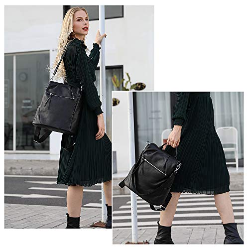 Kattee Backpack Purse Leather Anti-theft Rucksack Shoulder Bag Travel Bag for Women Large Daypack - Image 4