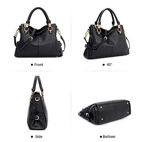 Kattee Women's Genuine Leather Purses and Handbags, Satchel Tote Shoulder Bag - Image 3
