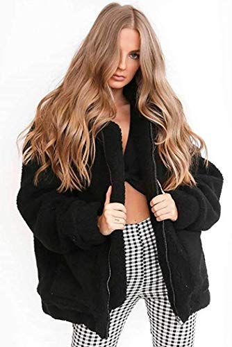 Kiss Me Womens Casual Faux Shearling Jacket Lapel Fleece Fuzzy Jacket Winter Oversized Outwear Jackets Shaggy Coat - Image 3