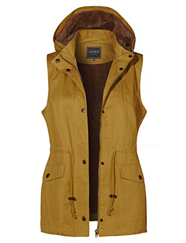 LE3NO Womens Lightweight Sleeveless Military Anorak Vest - Image 3