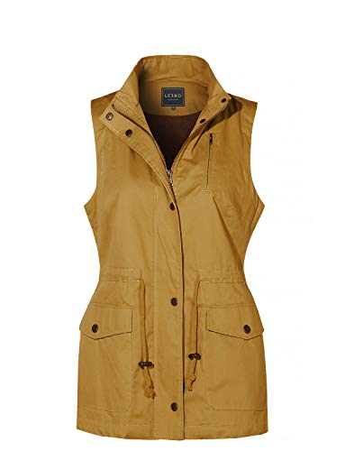 LE3NO Womens Lightweight Sleeveless Military Anorak Vest - Image 4