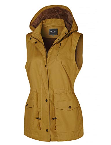 LE3NO Womens Lightweight Sleeveless Military Anorak Vest - Image 5