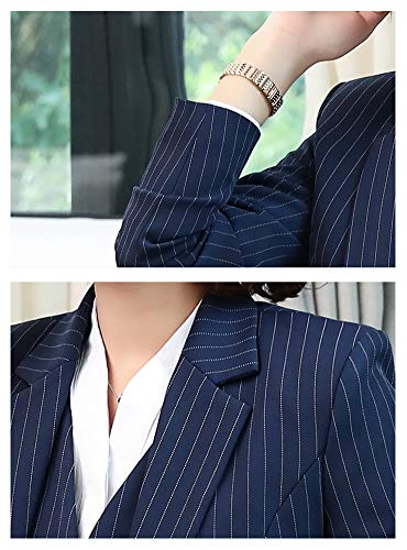 LISUEYNE Women’s Stripe Blazer Suit Slim Office Lady Business Set Blazer Jacket,Pant/Skirt - Image 5