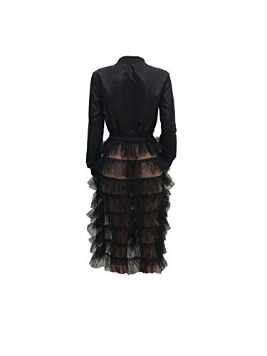 LROSEY Army Fatigue Jacket for women and Ruffle Bomber Trench Coat Dress - Image 5