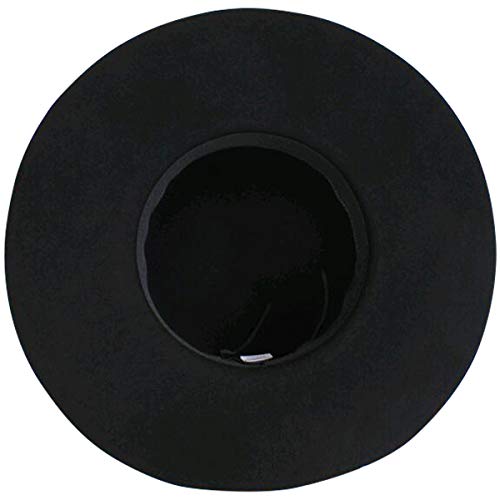 Lanzom Women Lady Retro Wide Brim Large Floppy Panama Hat Belt Wool Fedora Hat - Image 3