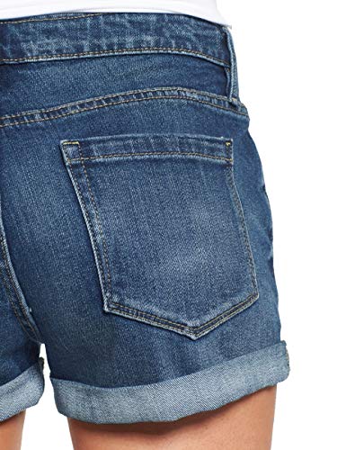 LookbookStore Women's High Waisted Rolled Hem Distressed Jeans Ripped Denim Shorts - Image 5