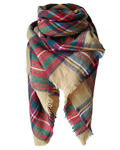 Loritta Womens Plaid Blanket Scarf Winter Soft Warm Cozy Tartan Fashion Scarves, Muticolor 01