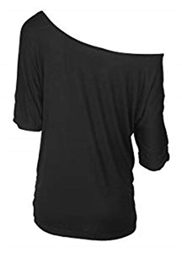 MAGICMK Women Casual Plus Size Lips Print Off Shoulder T-Shirt Tops - Image 3