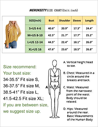 MEROKEETY Women's Long Sleeve Waffle Knit Sweater Crew Neck Solid Color Pullover Jumper Tops - Image 5