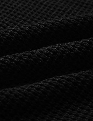 MEROKEETY Women's Long Sleeve Waffle Knit Sweater Crew Neck Solid Color Pullover Jumper Tops - Image 6