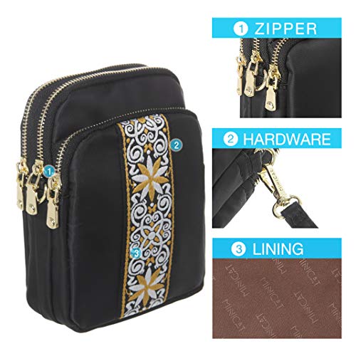 MINICAT Lightweight Small Purse Multi Zipper Mini Cell Phone Purse Pouch Crossbody Shoulder Bags for Women - Image 5