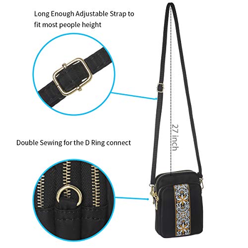 MINICAT Lightweight Small Purse Multi Zipper Mini Cell Phone Purse Pouch Crossbody Shoulder Bags for Women - Image 6