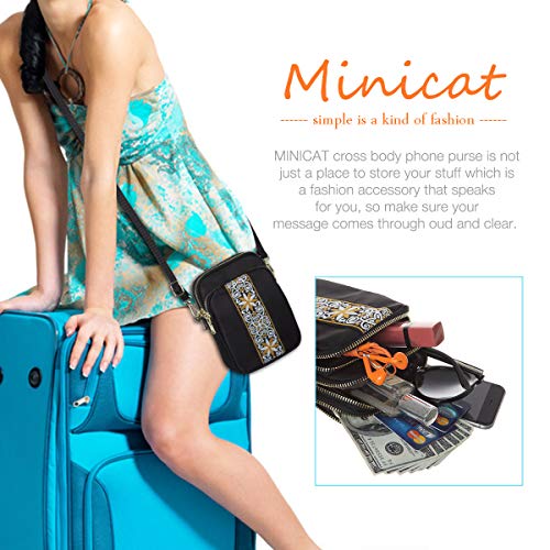 MINICAT Lightweight Small Purse Multi Zipper Mini Cell Phone Purse Pouch Crossbody Shoulder Bags for Women - Image 8