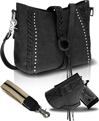 Montana West Genuine Leather Hobo Shoulder Bag for Women Western Woven Satchel Handbags Crossbody Purse With Tassel