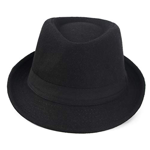 Melesh Unisex Classic Trilby Fedora Hat - Image 3