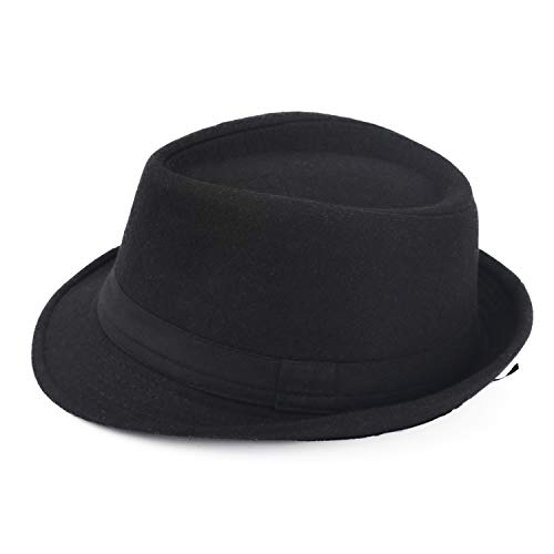 Melesh Unisex Classic Trilby Fedora Hat - Image 5