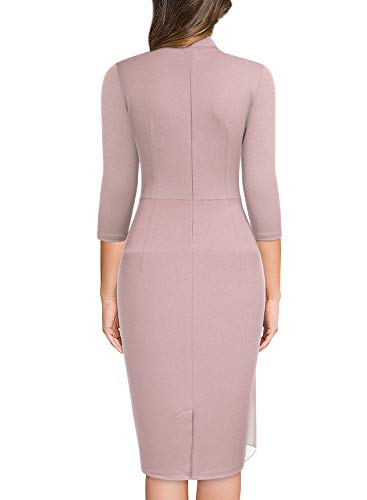 Miusol Women's Vintage Half Collar Slim Style Party Pencil Dress - Image 3