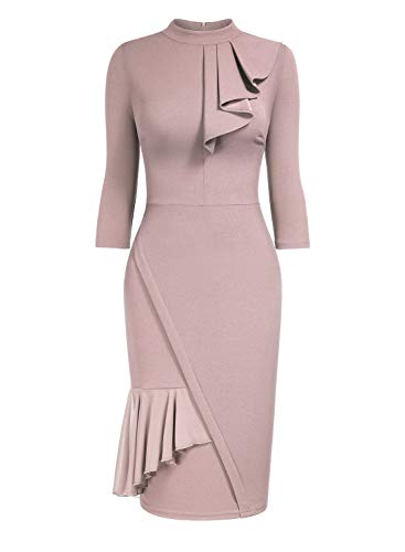 Miusol Women's Vintage Half Collar Slim Style Party Pencil Dress - Image 4