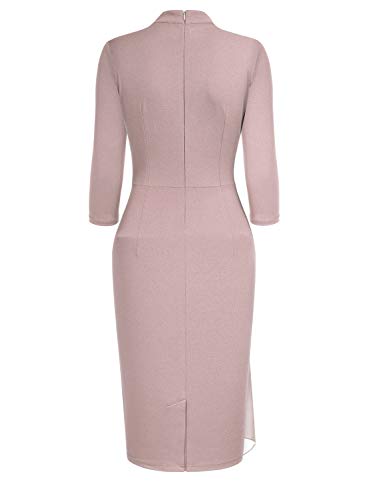 Miusol Women's Vintage Half Collar Slim Style Party Pencil Dress - Image 5