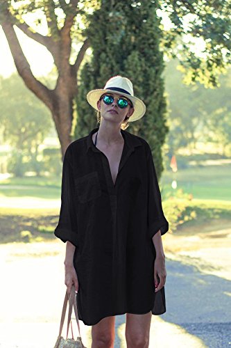 NFASHIONSO Women's Swimsuit Beach Cover Up Shirt Bikini Beachwear Bathing Suit Beach Dress - Image 4