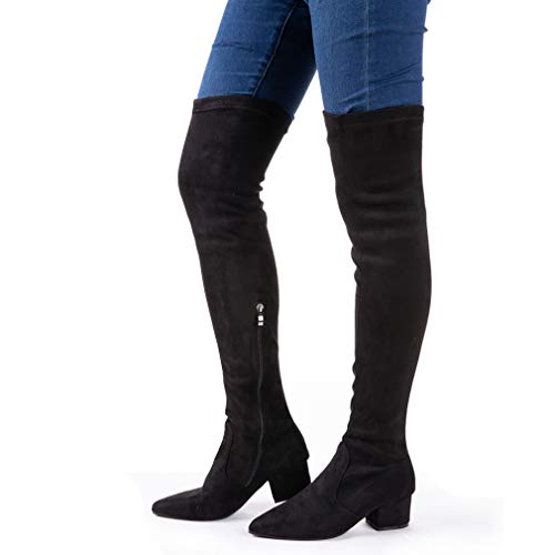 N.N.G Women Boots Winter Over Knee Long Boots Fashion Boots Heels Autumn Quality Suede Comfort Square Heels US Size - Image 3