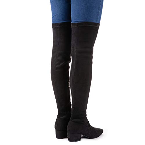 N.N.G Women Boots Winter Over Knee Long Boots Fashion Boots Heels Autumn Quality Suede Comfort Square Heels US Size - Image 5