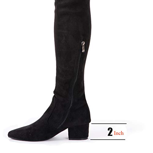 N.N.G Women Boots Winter Over Knee Long Boots Fashion Boots Heels Autumn Quality Suede Comfort Square Heels US Size - Image 6