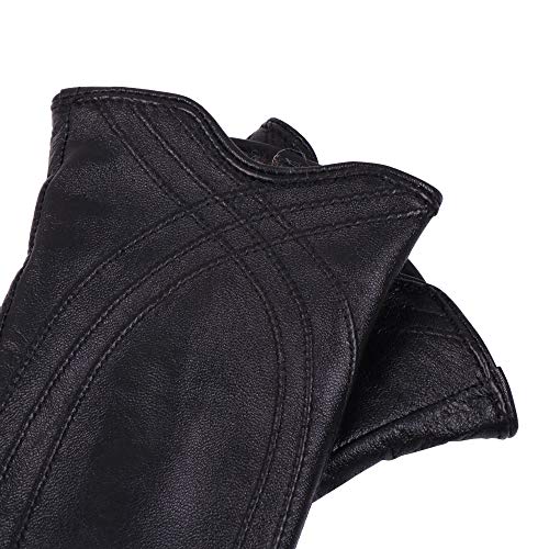 Nappaglo Nappa Leather Gloves Warm Handmade Curve Lambskin for Women - Image 6