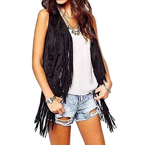 New Tassels Fringe Sleeveless Vest Cardigan Waistcoat Jacket Outwear Tops
