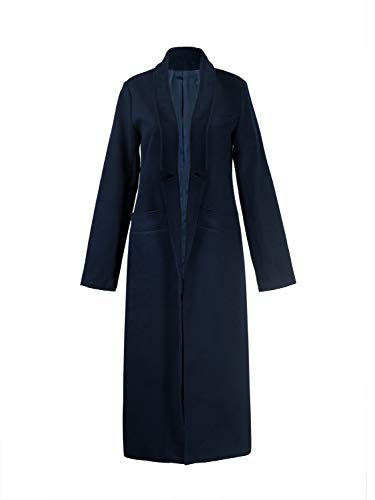 PERSUN Women‘s Classic Notch Lapel Long Sleeve Longline Coat
