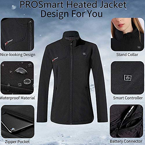 PROSmart Women's Heated Jacket Rechargeable Electric Coat - 12V Battery Operated Waterproof Warming Jacket with Battery… - Image 4