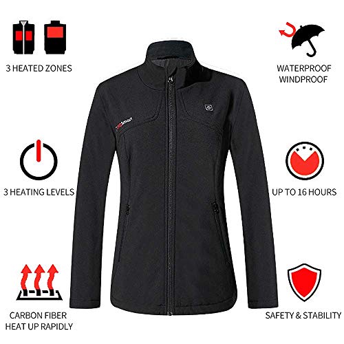 PROSmart Women's Heated Jacket Rechargeable Electric Coat - 12V Battery Operated Waterproof Warming Jacket with Battery… - Image 6