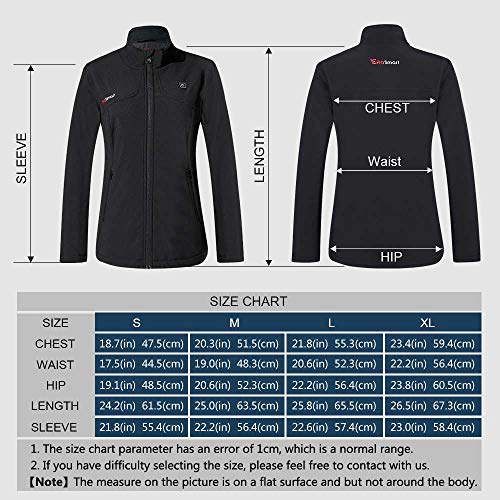 PROSmart Women's Heated Jacket Rechargeable Electric Coat - 12V Battery Operated Waterproof Warming Jacket with Battery… - Image 8