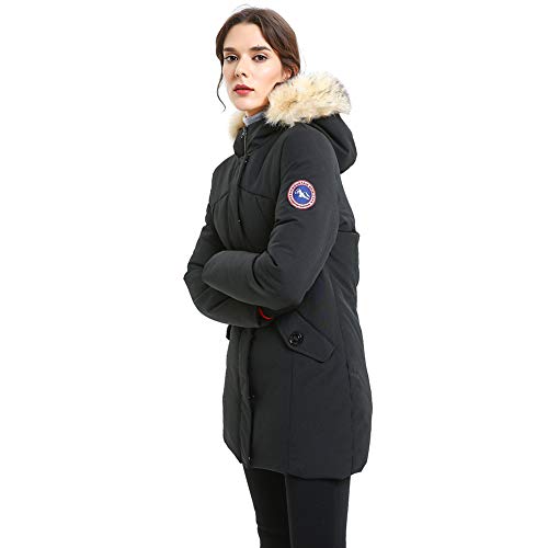 PUREMSX Women's Padded Jacket, Ladies Long Thicken Parka Faux Fur Vegan Down Winter Hooded Outwear Warm Overcoat XS-XXL - Image 4