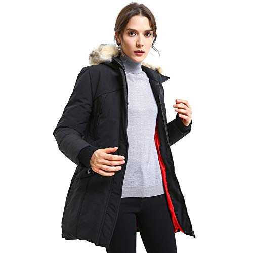 PUREMSX Women's Padded Jacket, Ladies Long Thicken Parka Faux Fur Vegan Down Winter Hooded Outwear Warm Overcoat XS-XXL - Image 5