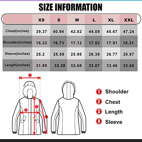 PUREMSX Women's Padded Jacket, Ladies Long Thicken Parka Faux Fur Vegan Down Winter Hooded Outwear Warm Overcoat XS-XXL - Image 7