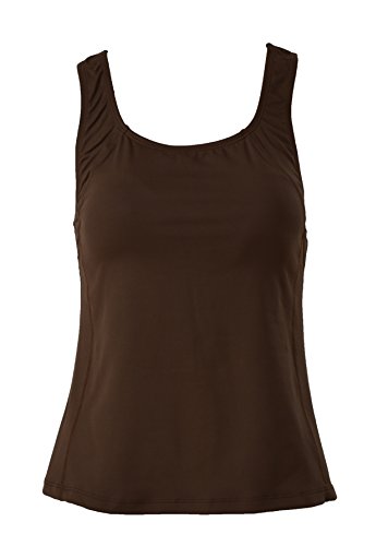 Private Island Women UPF50+ Tankini Bathing Swimsuits Sleeveless Tank Bra Top Swim Rash Guard (RTY)