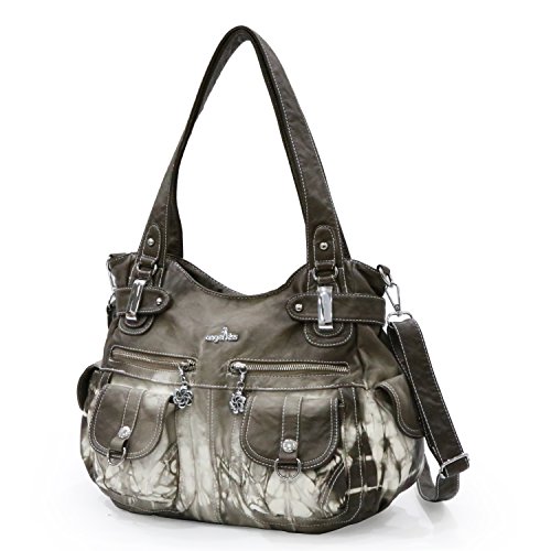 Purses and Handbags Women Tote Shoulder Top Handle Satchel Hobo Bags Fashion Washed Leather Purse… - Image 3