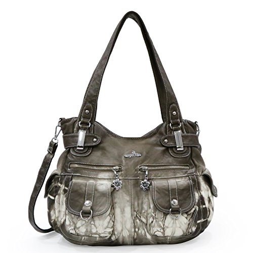 Purses and Handbags Women Tote Shoulder Top Handle Satchel Hobo Bags Fashion Washed Leather Purse…